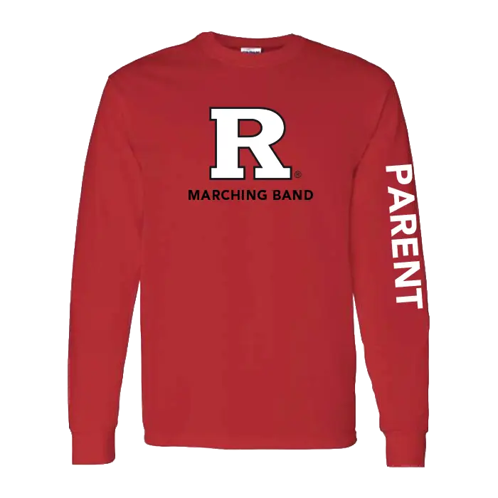Marching Band Parent Unisex Heavy Cotton Long Sleeve T-Shirt Rutgers Marching Band
