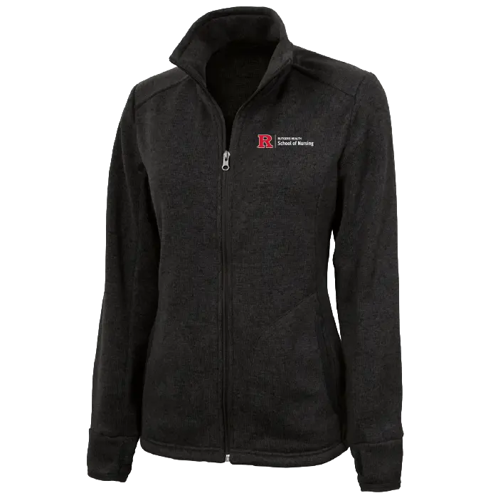 Charles River Women's Heathered Fleece Jacket Rutgers School of Nursing