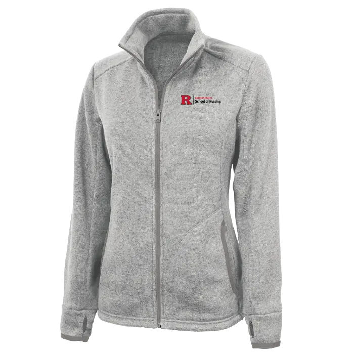Charles River Women's Heathered Fleece Jacket Rutgers School of Nursing