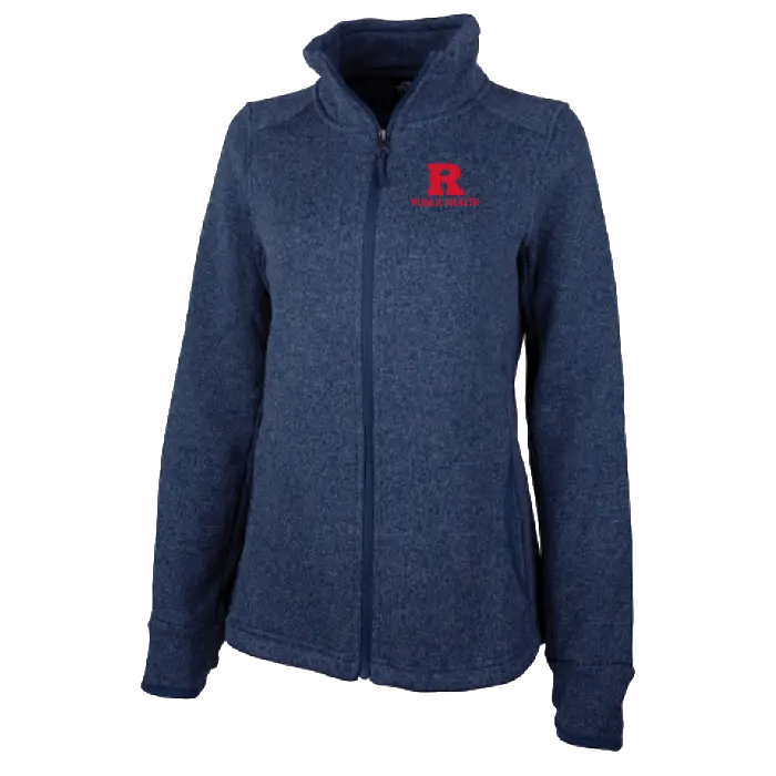 Public Health Women's Heathered Fleece Jacket Rutgers Public Health