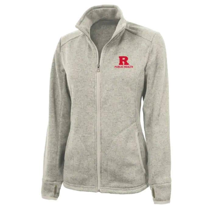 Public Health Women's Heathered Fleece Jacket Rutgers Public Health