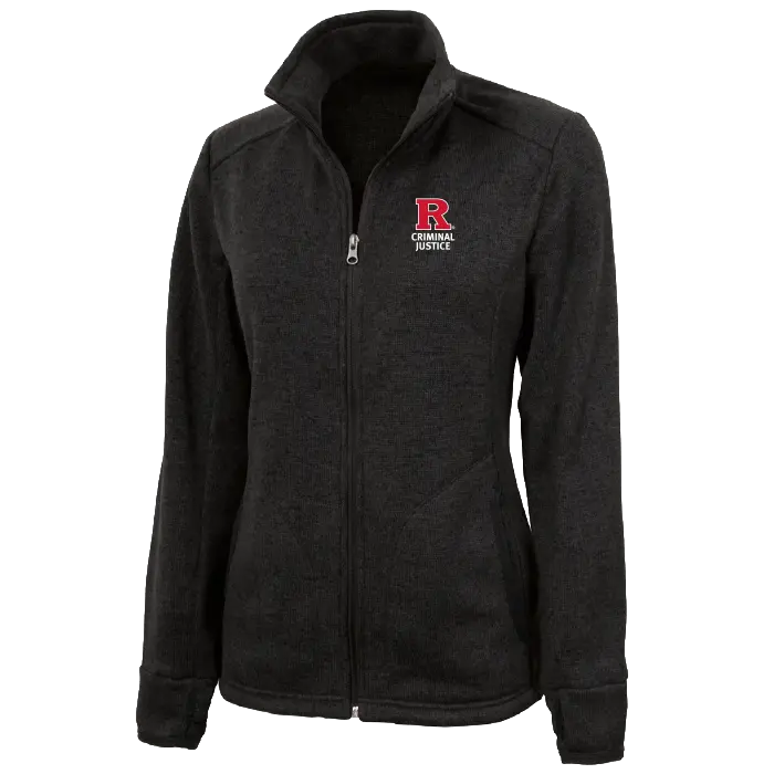 Women's Heathered Fleece Jacket Rutgers Criminal Justice