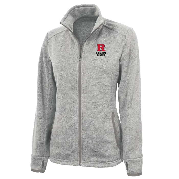 Women's Heathered Fleece Jacket Rutgers Criminal Justice