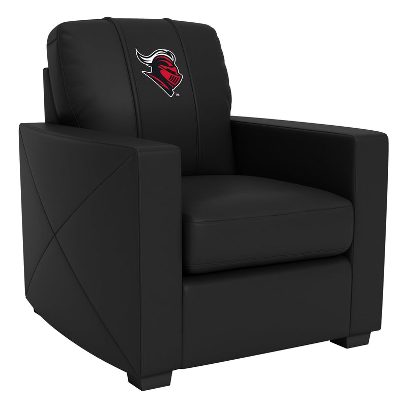 Silver Club Chair with Rutgers Scarlet Knights Head Logo
