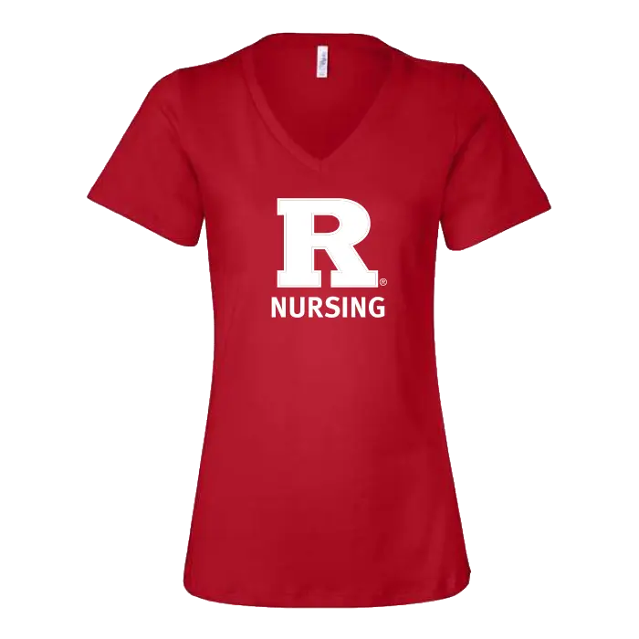 Women’s Relaxed Jersey V-Neck Tee Rutgers School of Nursing