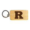 Rutgers Scarlet Knights 2.5 x 1-Inch Engraved Wooden Keychain Officially Licensed Collegiate Product R & R INC.