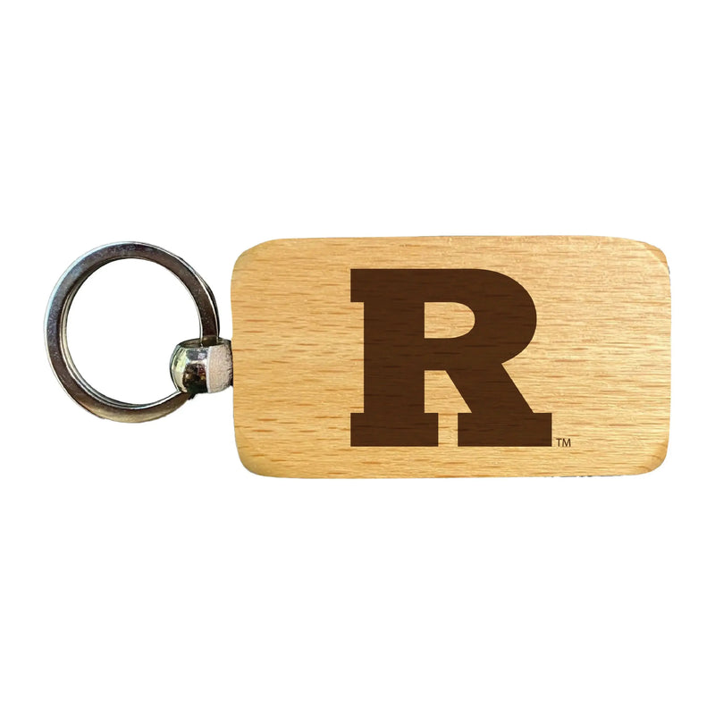Rutgers Scarlet Knights 2.5 x 1-Inch Engraved Wooden Keychain Officially Licensed Collegiate Product R & R INC.
