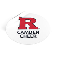 Camden Cheer Round Vinyl Sticker — Red 'R' School Logo Decal  Paper products