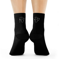 Black Crew Socks  All Over Prints