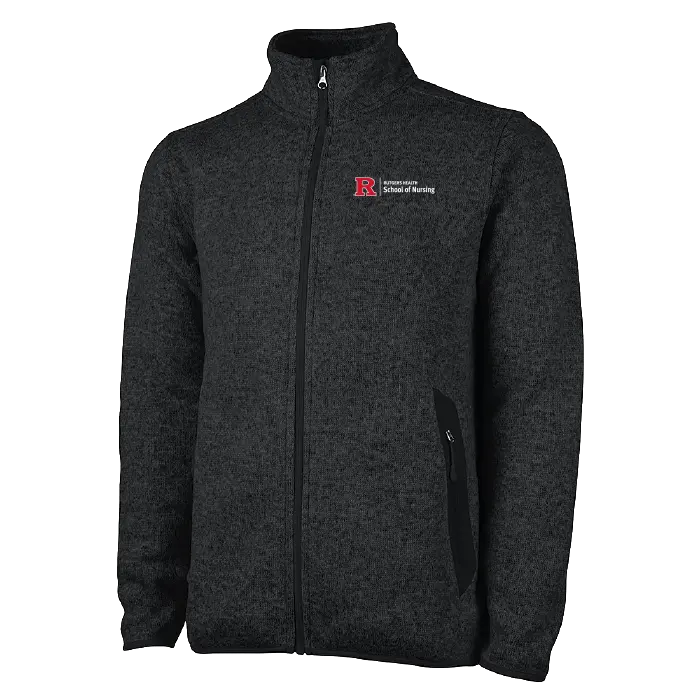 Charles River Heathered Fleece Jacket Rutgers School of Nursing