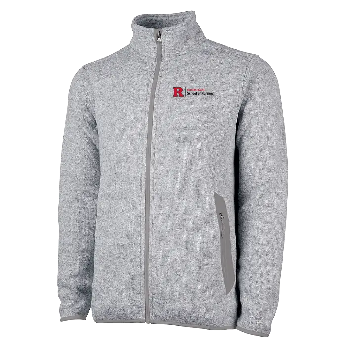 Charles River Heathered Fleece Jacket Rutgers School of Nursing