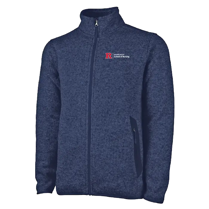 Charles River Heathered Fleece Jacket Rutgers School of Nursing