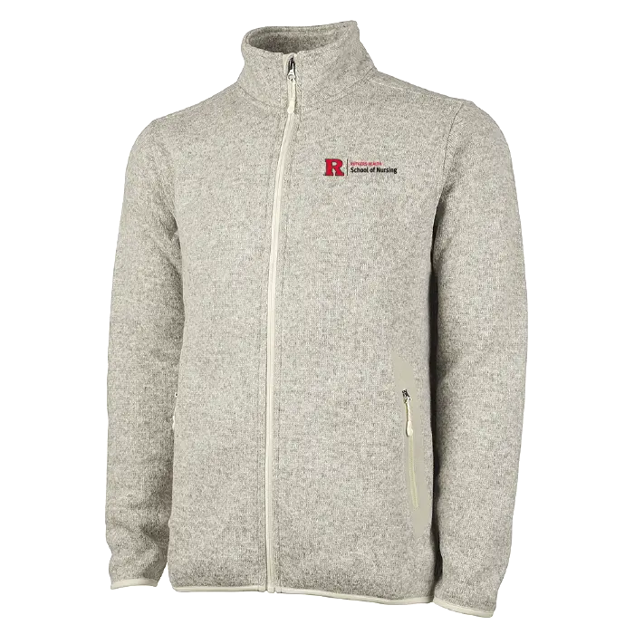 Charles River Heathered Fleece Jacket Rutgers School of Nursing