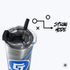 Rutgers Straw Tumbler ProGloss White GameTime Sidekicks