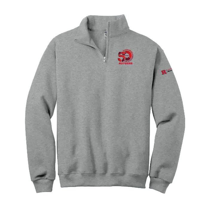 50th Anniversary Cadet Collar Quarter-Zip Sweatshirt Mason Gross School of Arts