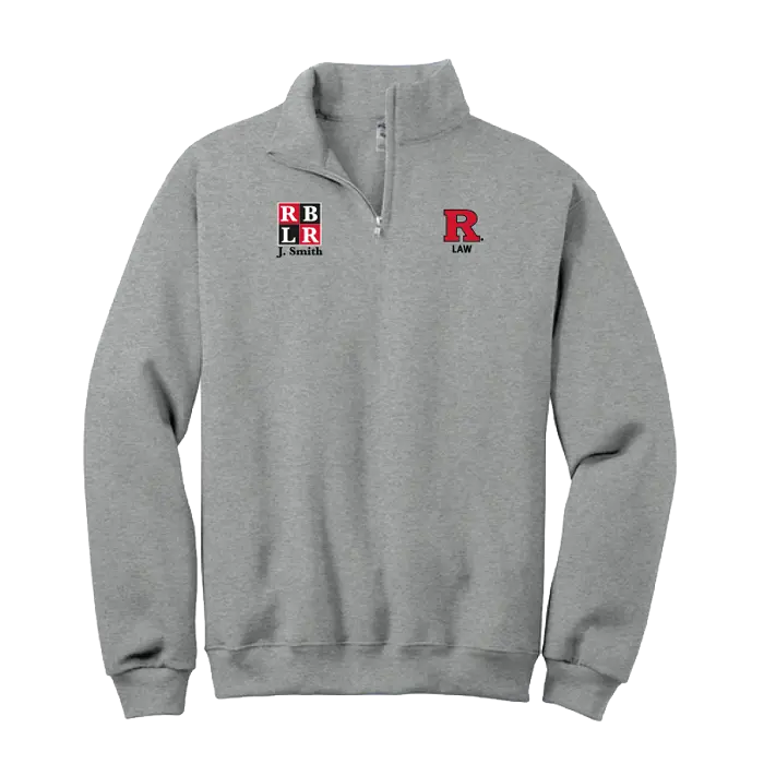 RBLR Jerzees NuBlend 1/4-Zip Cadet Collar Sweatshirt Rutgers RBLR