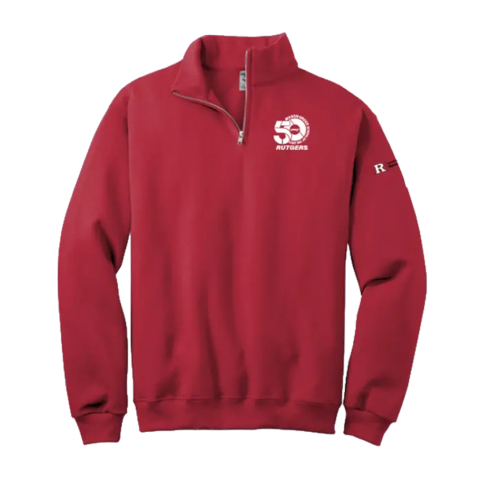 50th Anniversary Cadet Collar Quarter-Zip Sweatshirt Mason Gross School of Arts