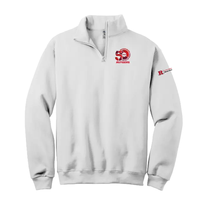 50th Anniversary Cadet Collar Quarter-Zip Sweatshirt Mason Gross School of Arts