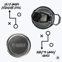 Rutgers Stainless Steel Shaker Bottle Black GameTime Sidekicks