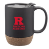 RUPASS 13 oz. Barista Ceramic Custom Mug with Cork Bottom Rutgers Physician Assistant