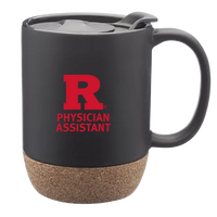 RUPASS 13 oz. Barista Ceramic Custom Mug with Cork Bottom Rutgers Physician Assistant