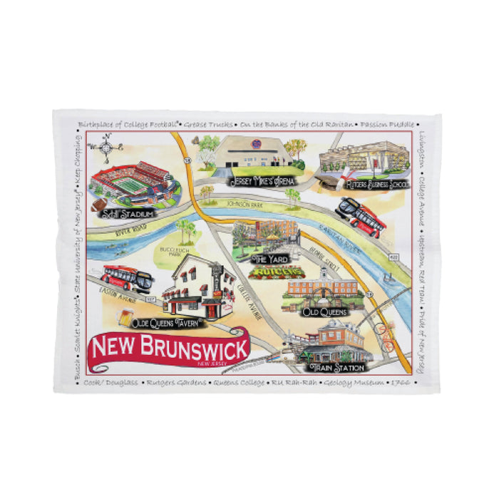 New Brunswick Map Tea Towel