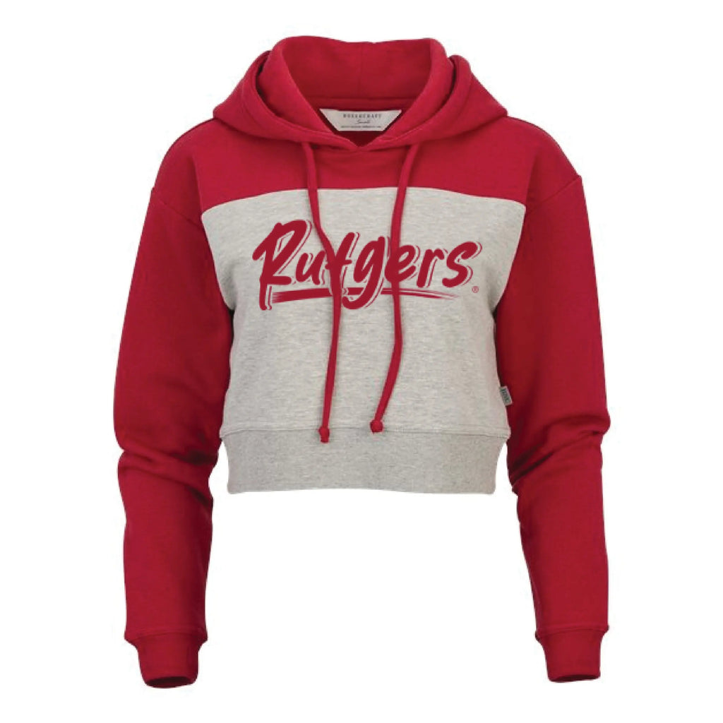 Rutgers Cropped Fleece Hoody Knight & Day Apparel