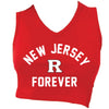 Women's NJ Forever V-Neck Crop Tank Knight & Day Apparel