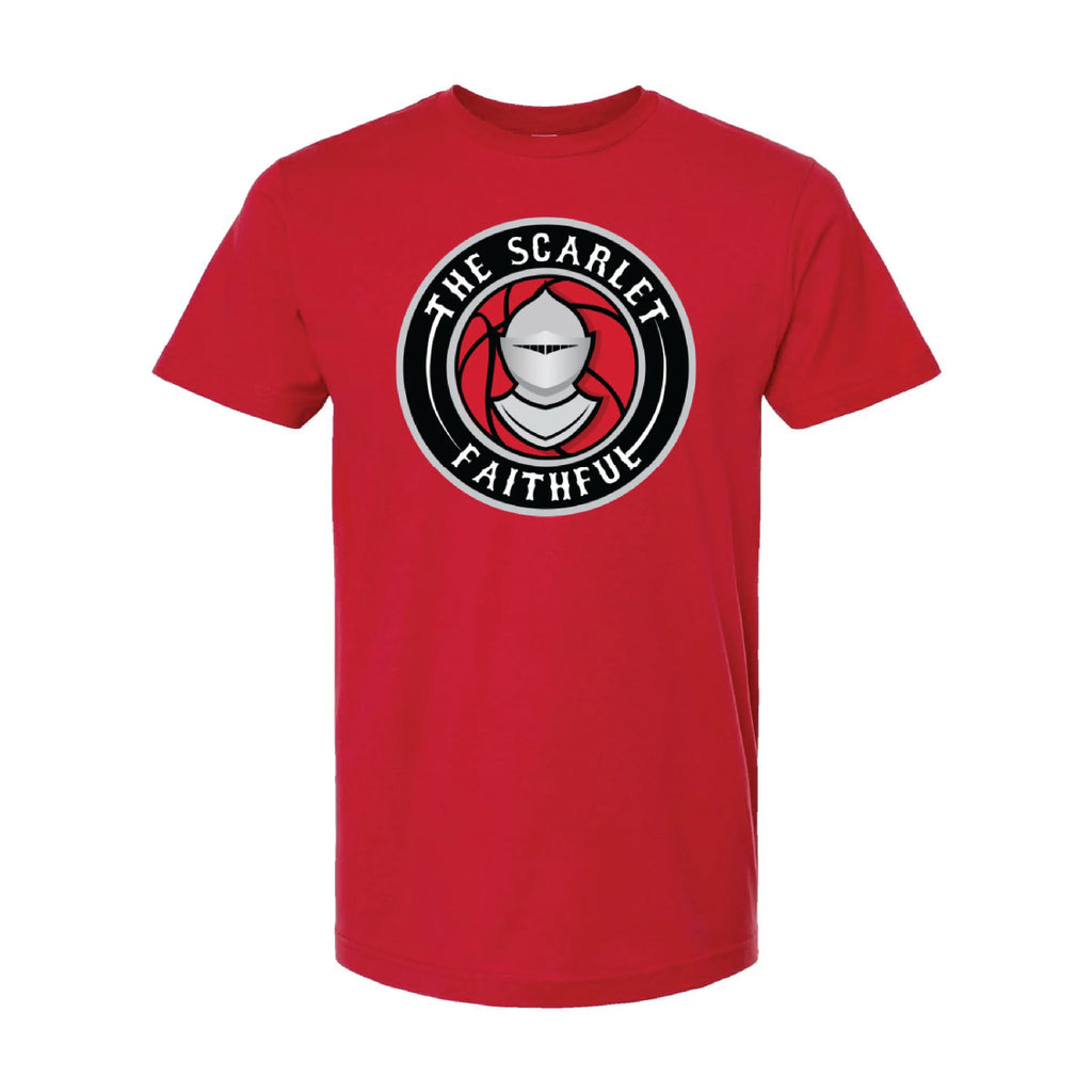 Scarlet Faithful Basketball T-Shirt Knight & Day Apparel