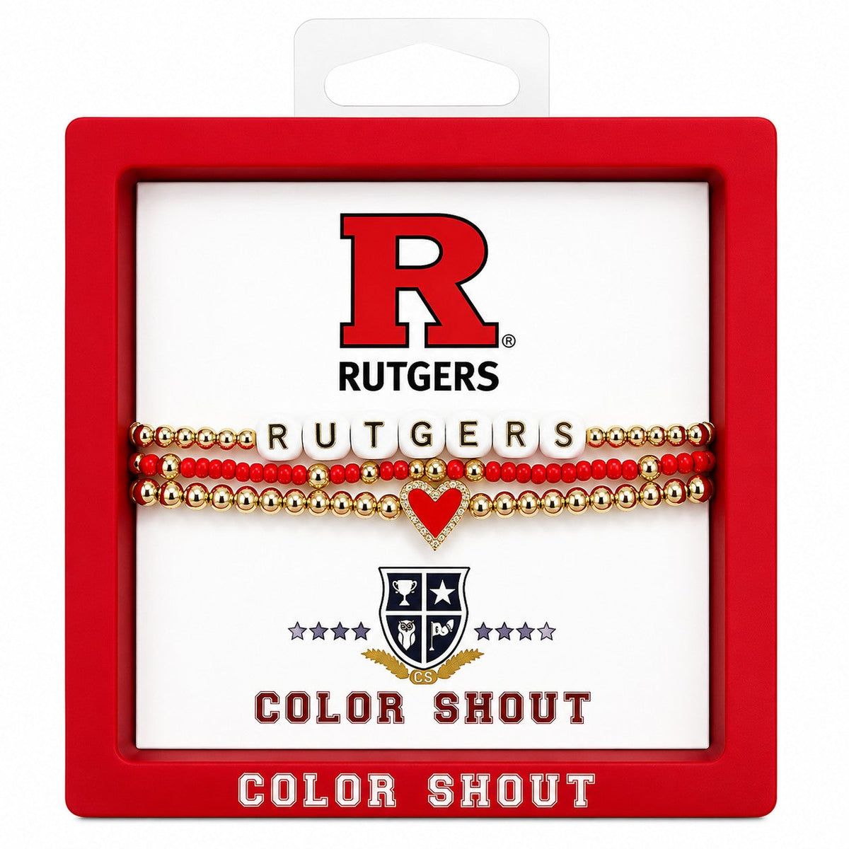 Rutgers Scarlet Knights Love My College Bracelet Stack  Bracelet
