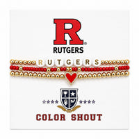 Rutgers Scarlet Knights Love My College Bracelet Stack  Bracelet