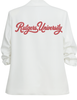 Rutgers University Script White Ruched Sleeve Blazer  Blazer