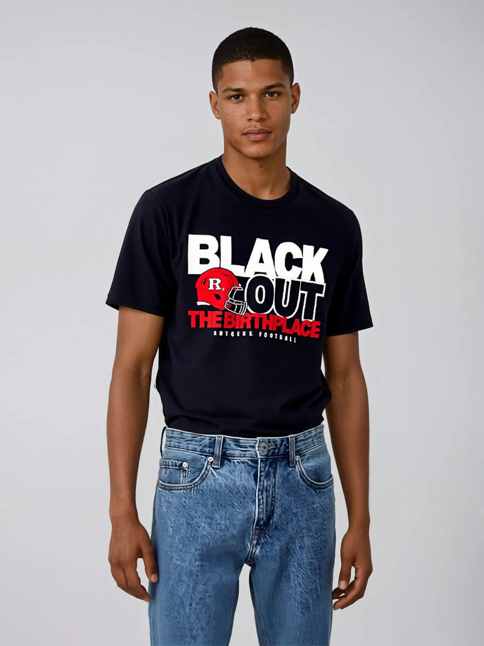 The Unofficial, Official Rutgers Football Blackout T-Shirt Knight & Day Apparel