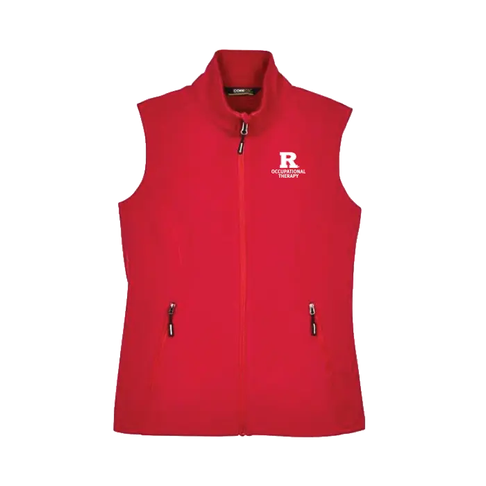 OTD Women's Cruise Two-Layer Fleece Bonded Soft Shell Vest Rutgers OTD