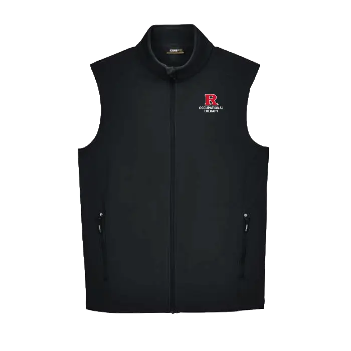OTD Men's Cruise Two-Layer Fleece Bonded Soft Shell Vest Rutgers OTD