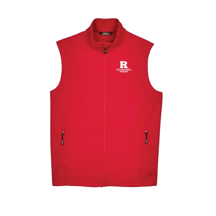 OTD Men's Cruise Two-Layer Fleece Bonded Soft Shell Vest Rutgers OTD