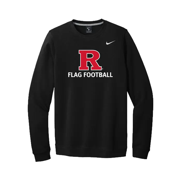 Nike Club Fleece Crew Rutgers Flag Football