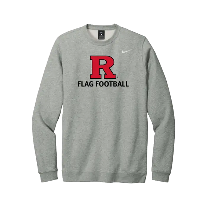Nike Club Fleece Crew Rutgers Flag Football
