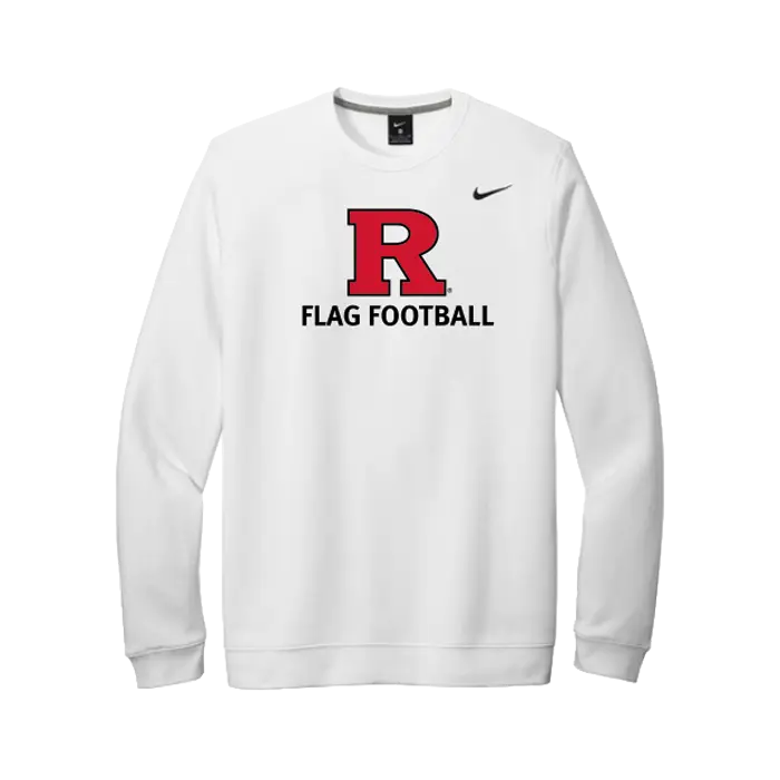 Nike Club Fleece Crew Rutgers Flag Football