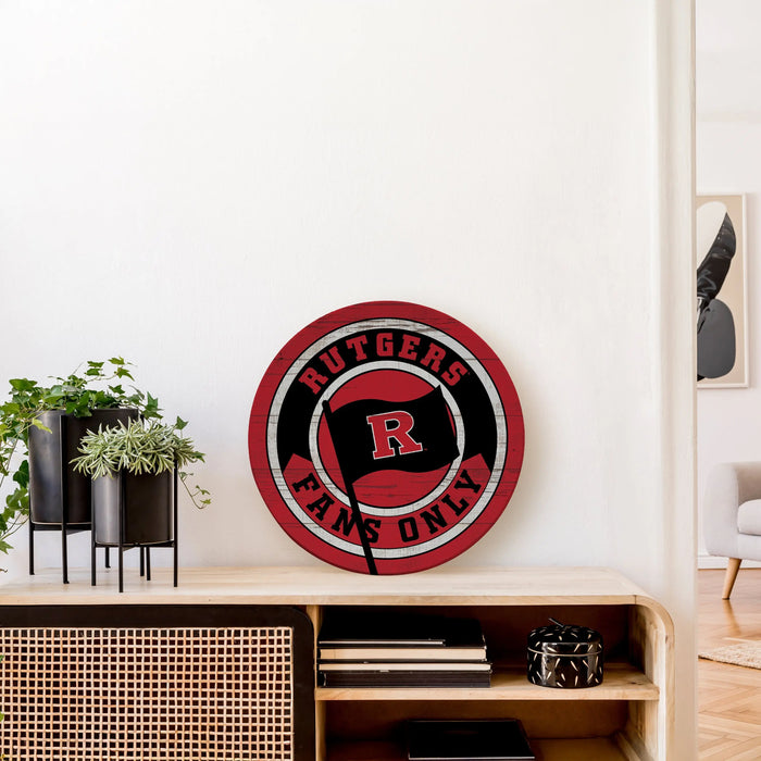 Fans Only Flag Rutgers State University Circle Kendrick Home