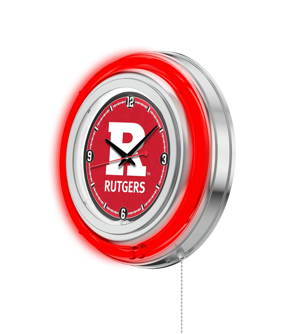 15" Rutgers Scarlet Knights Neon Clock Holland Game Room