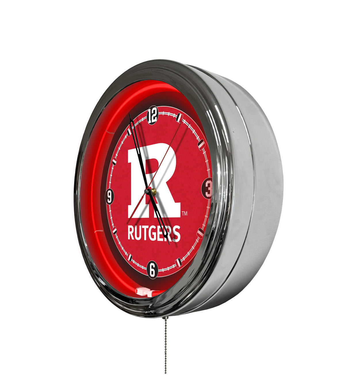 Rutgers 16" Multi Color LED Wall Clock Holland Game Room