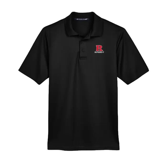 Rutgers IT Men's CrownLux Performance Plaited Polo Rutgers IT