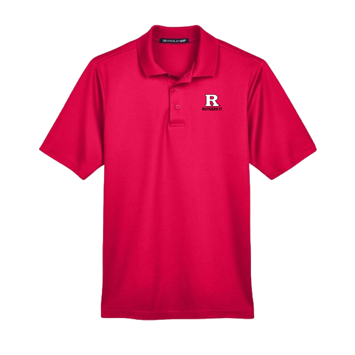 Rutgers IT Men's CrownLux Performance Plaited Polo
