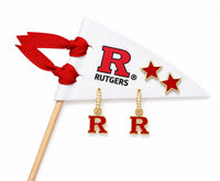 Rutgers Logo Huggie Earrings & Stud Set  Earrings
