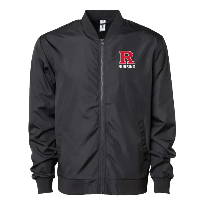 Nursing Unisex Lightweight Bomber Jacket Rutgers School of Nursing