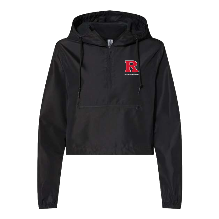 Women's Lightweight Quarter-Zip Pullover Crop Windbreaker