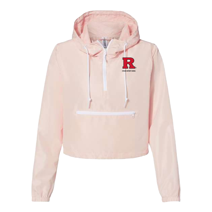 Women's Lightweight Quarter-Zip Pullover Crop Windbreaker