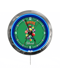 Rutgers 16" Multi Color LED Wall Clock Holland Game Room