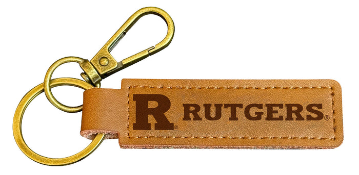 Rutgers Scarlet Knights Leather Keychain 3.25" Long Officially Licensed Collegiate Product